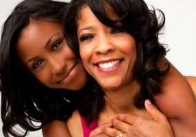 Portrait of an African American Mother and daughter.