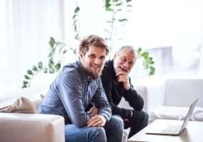 son & elderly father