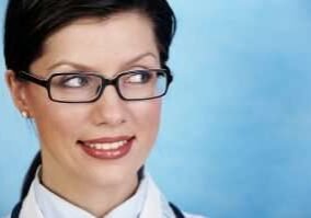 young beautiful  smiling caucasian doctor